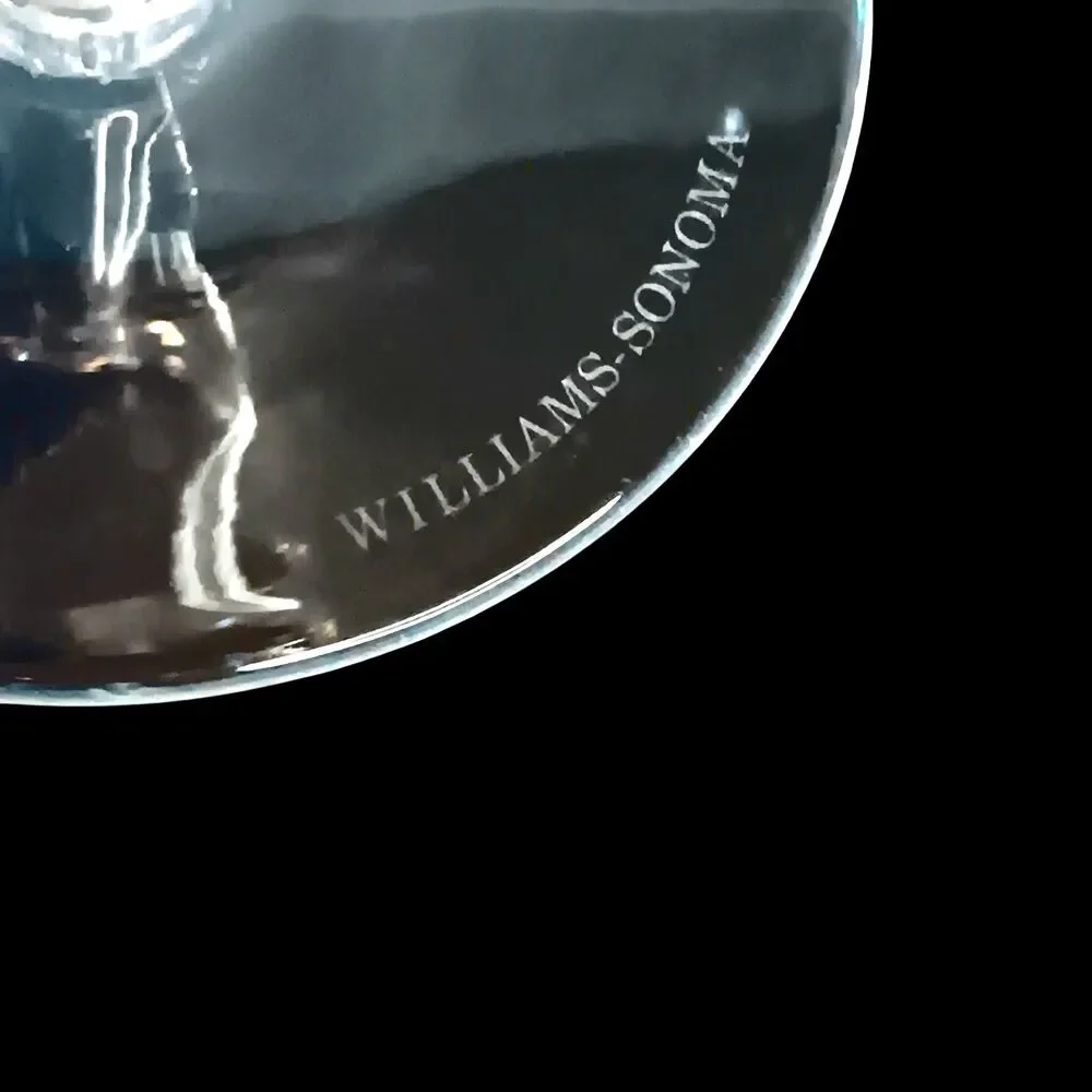 Set Of Two Williams Sonoma Champagne Flutes Marked WST RSRV 9 7/8